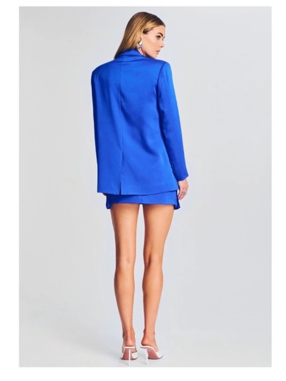 New! SER.O.YA Vienna Oversized Blazer Jacket in Royal Blue - Picture 6 of 12